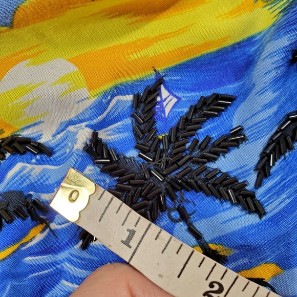 Club Z Collection Blue Tropical Palm Tree Dress - Picture 7 of 11